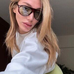 Tom Ford Rex 02 FT1001 54N Aviator Sunglasses - Havana/Green